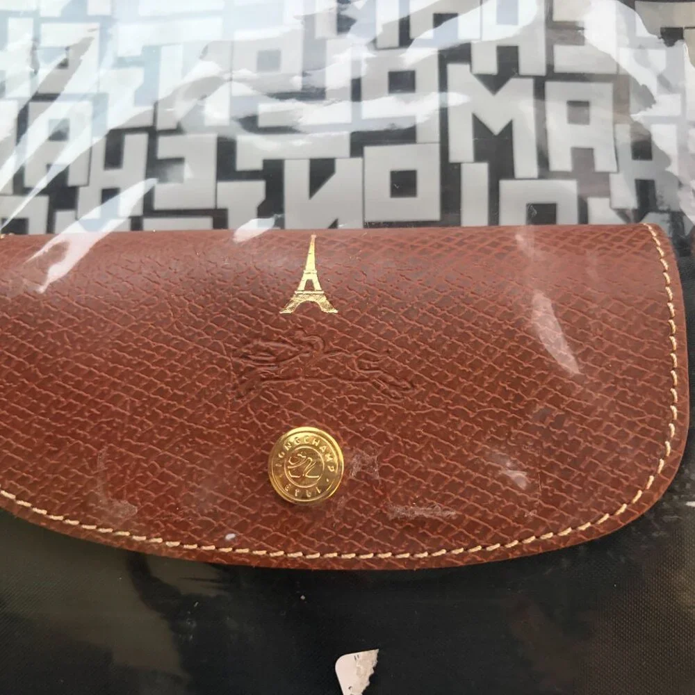 Eiffel tower stamp!!  Black Pliage Original Large Tote - Picture 3 of 6